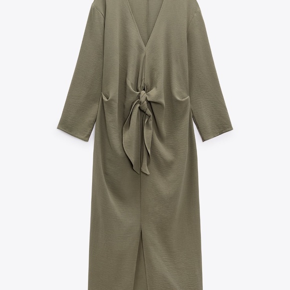 NEW ZARA KNOTTED FLUID DRESS Size Medium - Picture 7 of 7